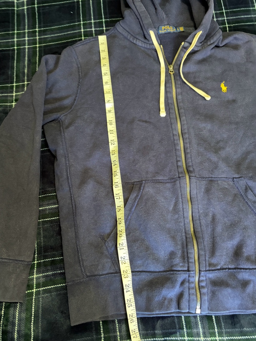 Men’s POLO Ralph Lauren navy blue zip up hoodie. Size L. - Picture 4 of 5
